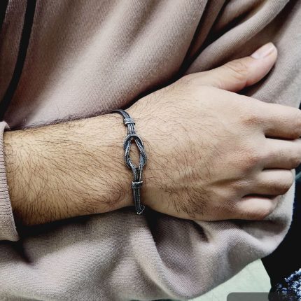 انسيال رجالي فضة ايطالي عيار 925 - A1