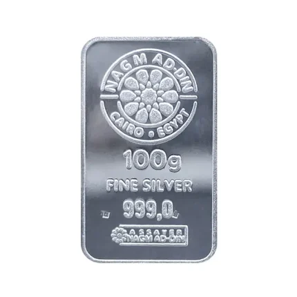سبيكة فضة 100 جرام BTC