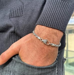 انسيالات رجالي فضة تايلاندي عيار 925