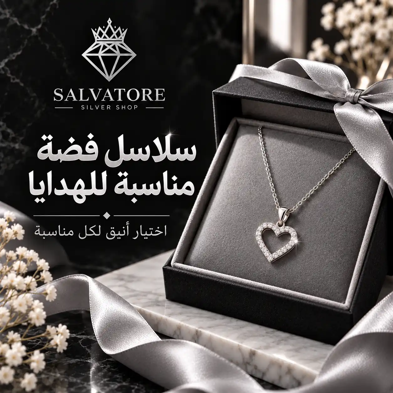 سلاسل فضة للبنات مناسبة للهدايا